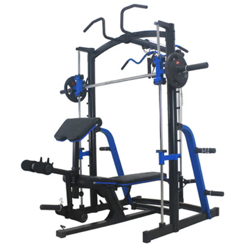 Smith machine gym squat rack comprehensive trainer bench