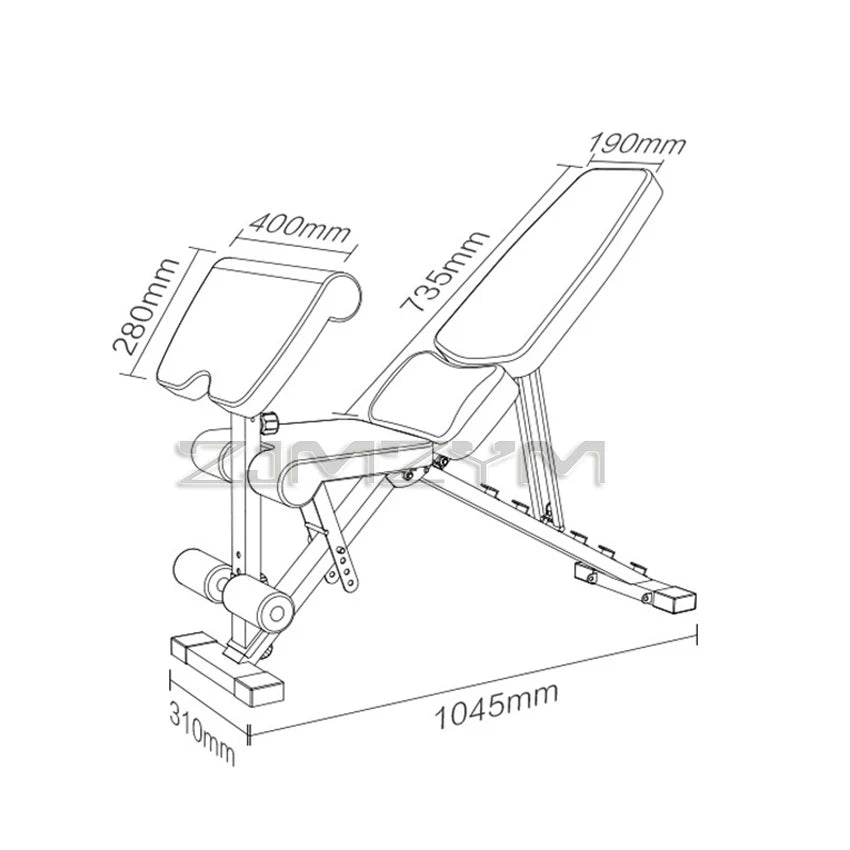 6 in 1 Gym Bench Multifunctional Supine Board