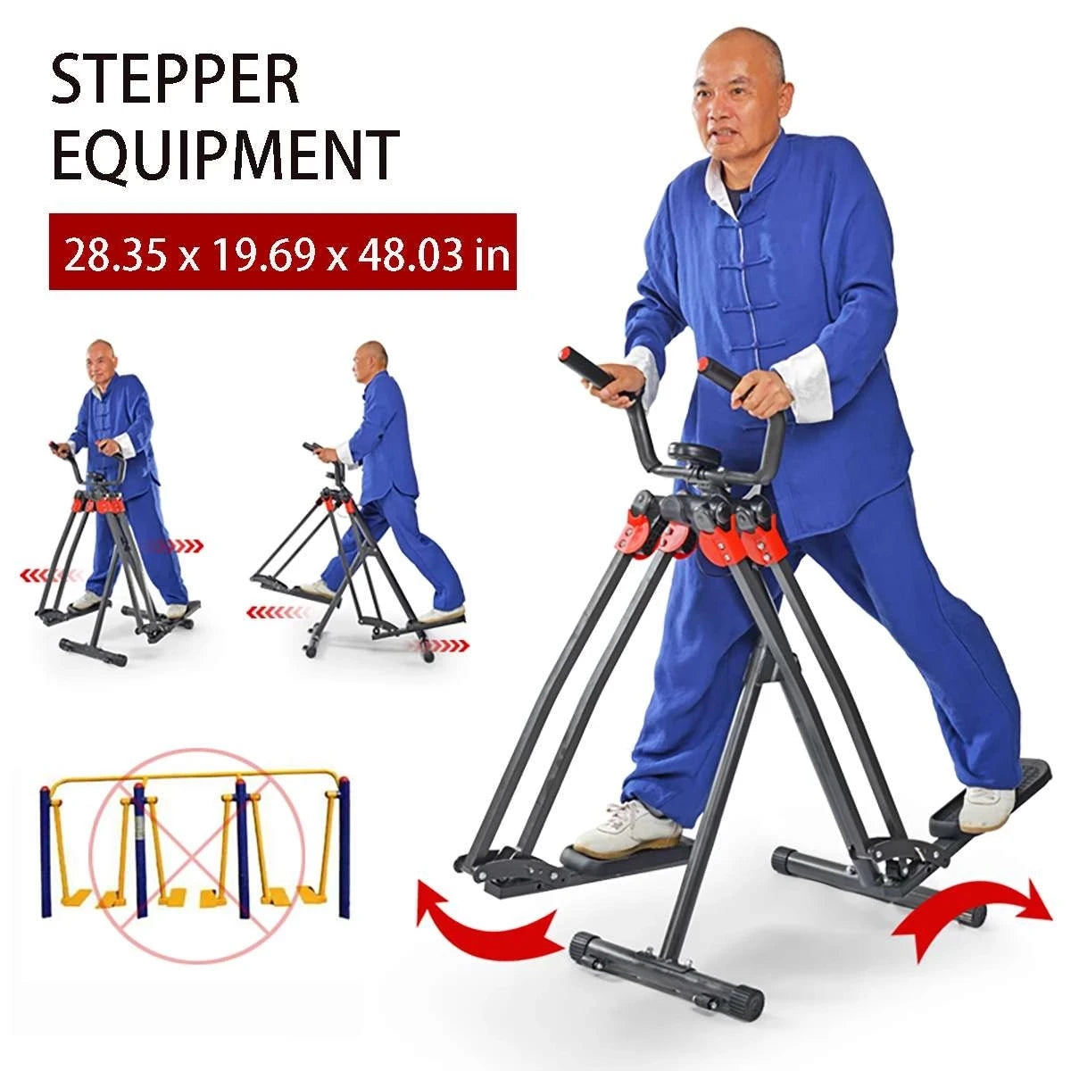 Fitness Exercise Stepper walk Machine, Indoor Cycling Bikes, LCD Display, Soft Handle Bar, Pedal Bike, Home Gym Equipment Step