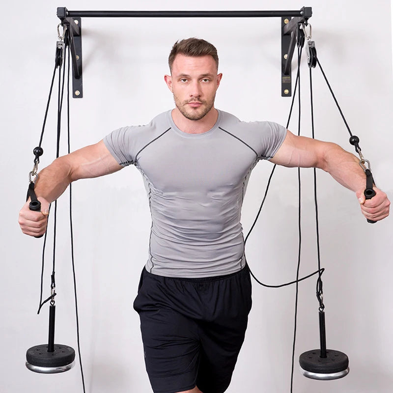 Wall Mounted DIY Fitness Pulley Cable Machine