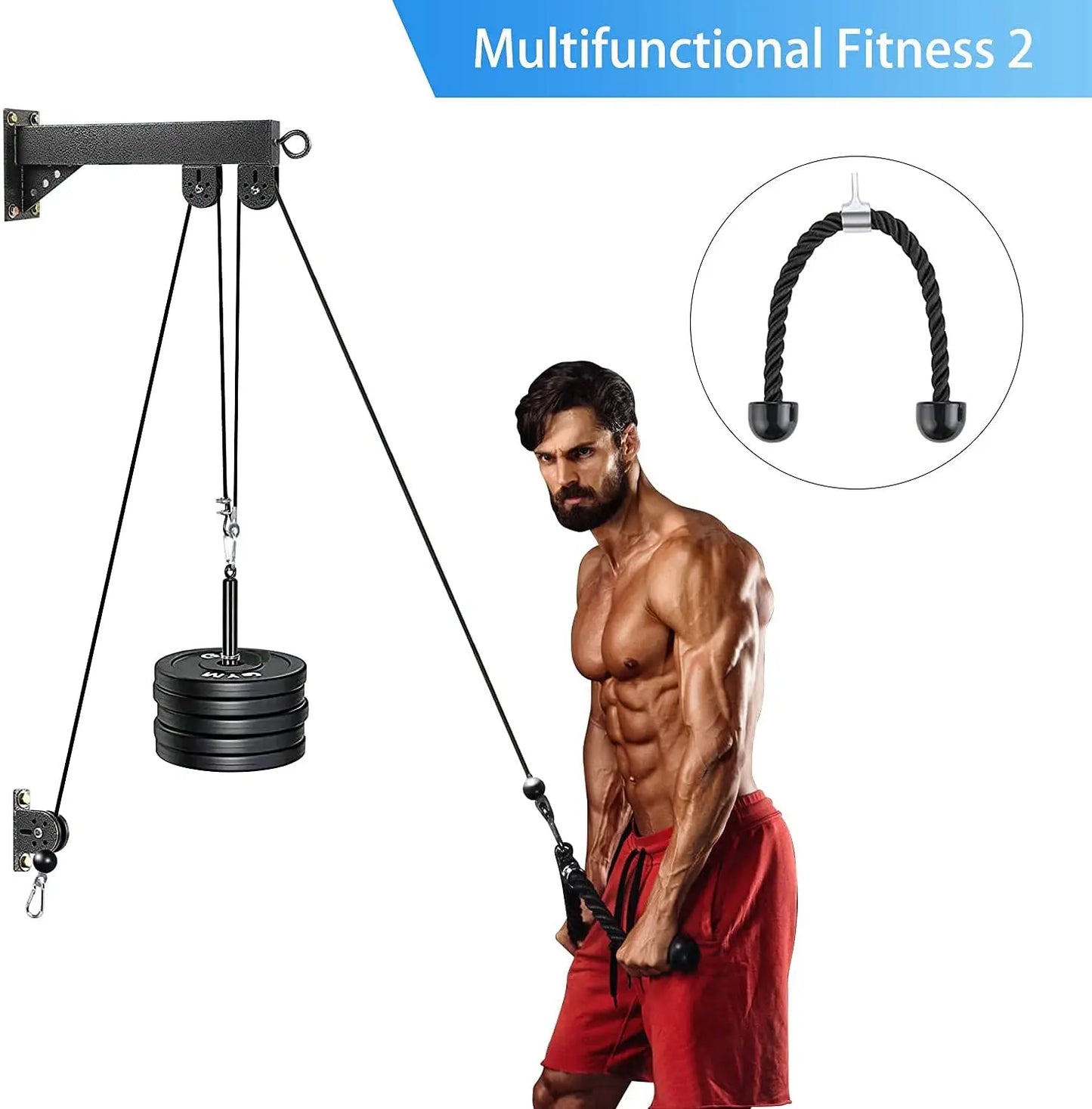 Bandas Elasticas Fitness Equipment DIY Pulley Cable Machine Attachment