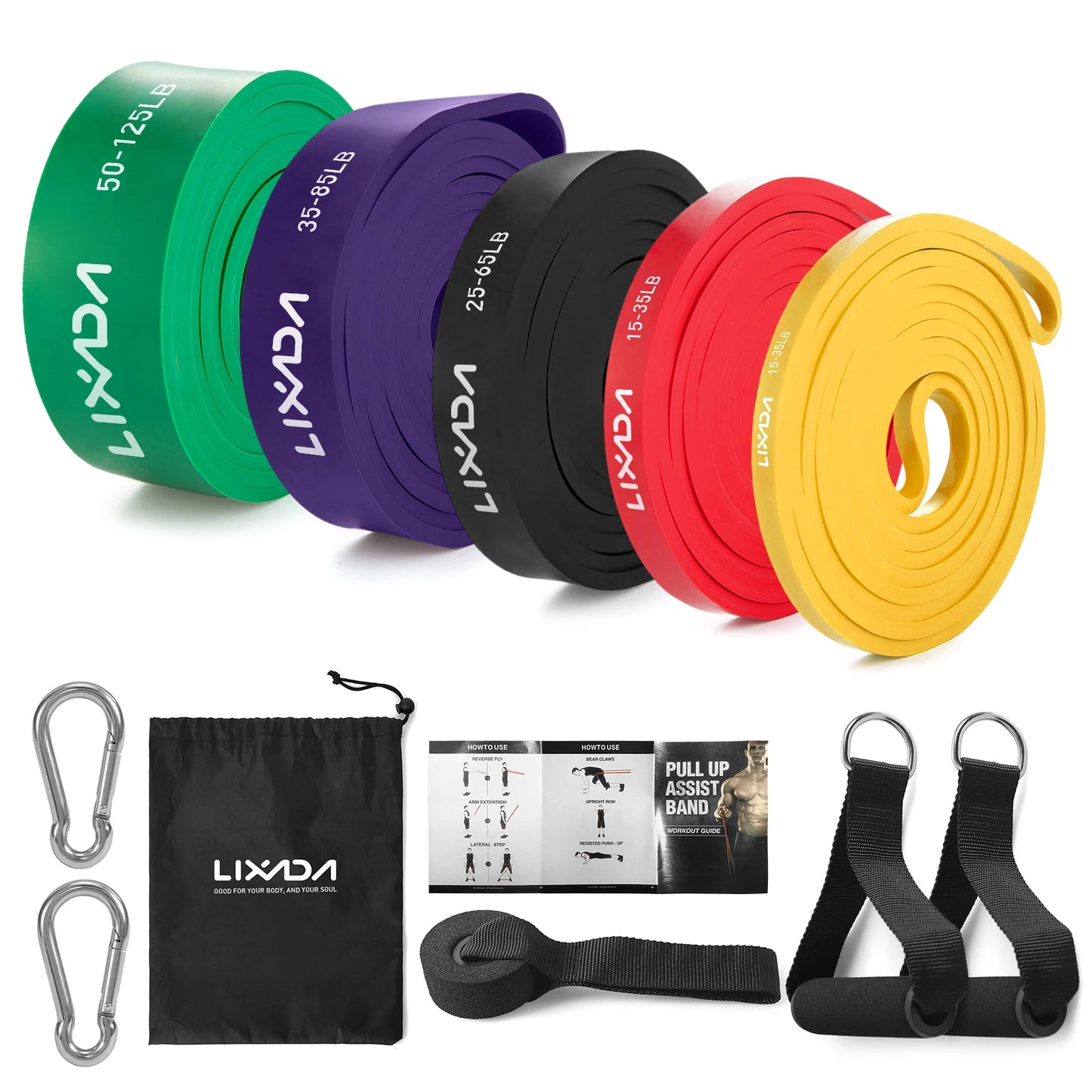 LIXADA 3/5 Pcs Resistance Bands Set