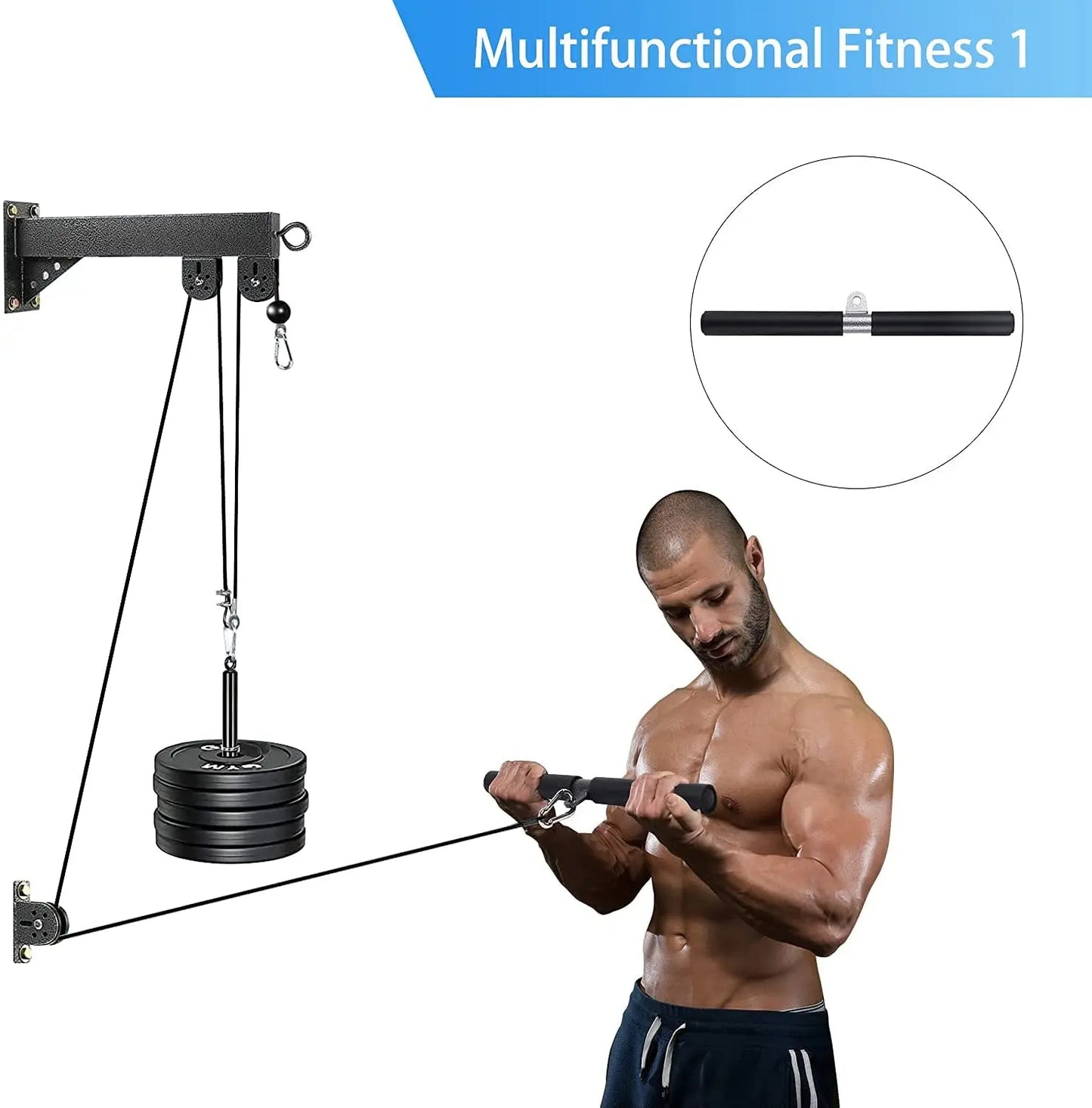 Bandas Elasticas Fitness Equipment DIY Pulley Cable Machine Attachment