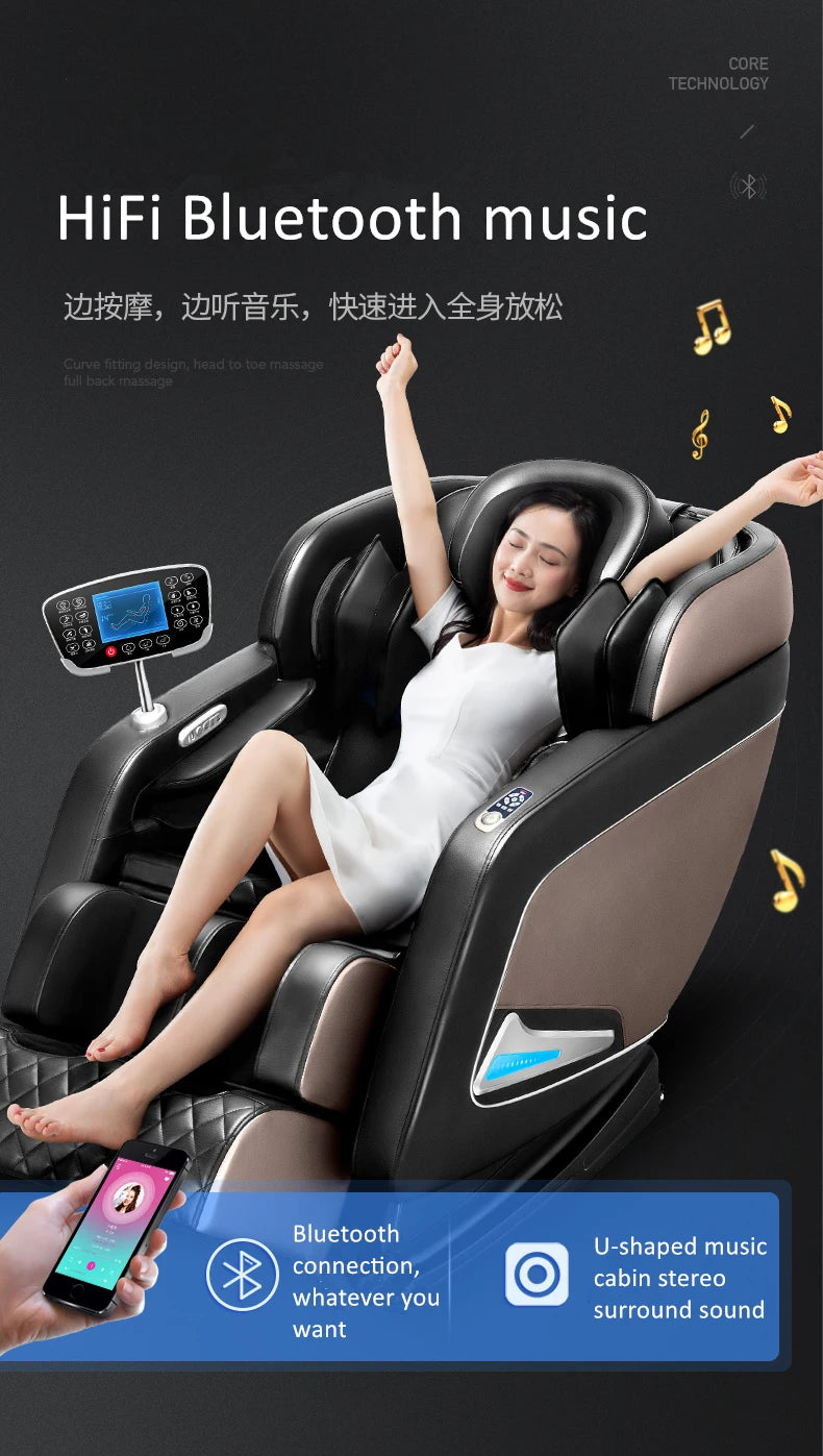 Music 4d Zero Gravity Electric Full Body Machine Deluxe Shiatsu Massage Chair 2023 Hot Sell Fashion 12 Months