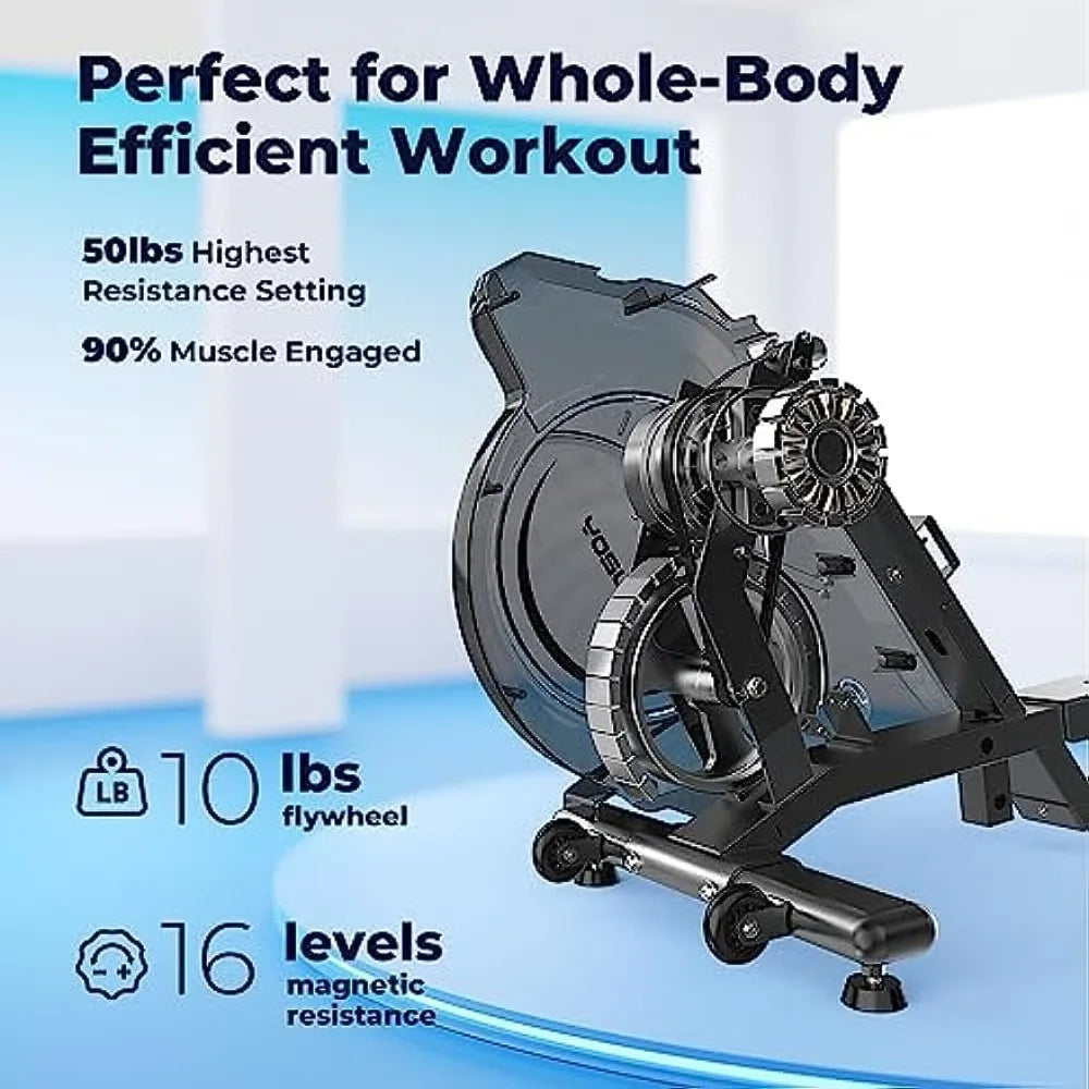 YOSUDA Magnetic/Water Rowing Machine 350 LB Weight Capacity - Foldable Rower for Home Use with with Bluetooth