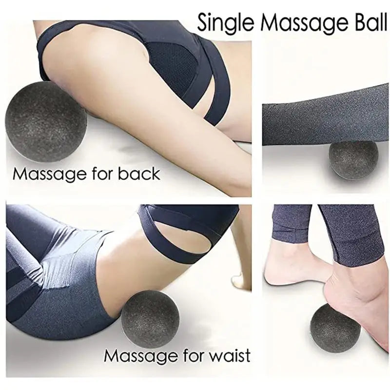 4pcs Yoga Massage Roller & Fitness Ball Foam