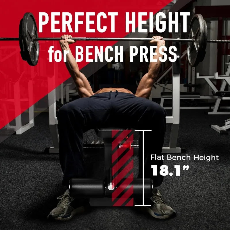 1200LB Weight Bench, Heavy Duty Bench1000 PRO Adjustable Workout Bench