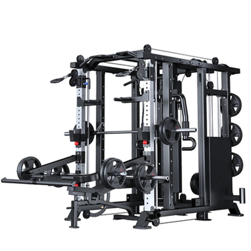 Gantry fitness equipment, commercial Smith machine comprehensive training equipment, multi-functional bird squat and push stand