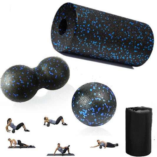 Yoga Roller Massage Ball Set with Carry Bag