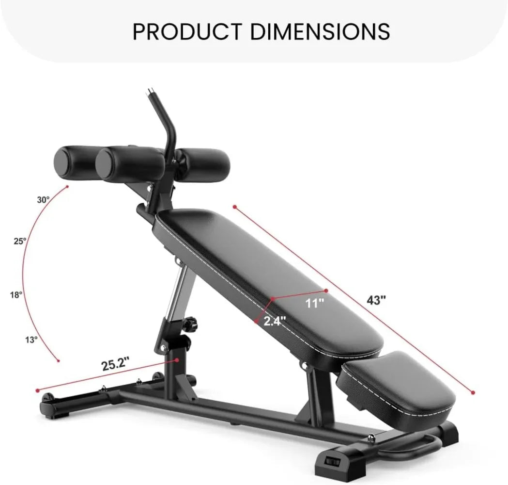 Semi-Commercial Sit-Up Bench For Core Workouts and Decline Bench Press.