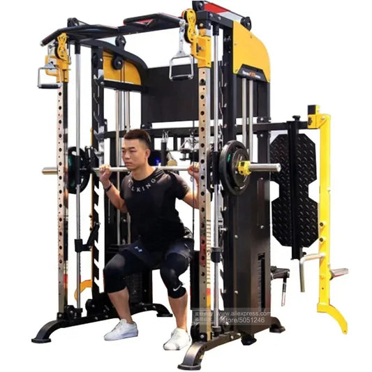 Cable Crossover Smith Machine Strength Trainer Home Commercial Multifunction Sport Gym Fitness Center Equipment Squat Power Rack