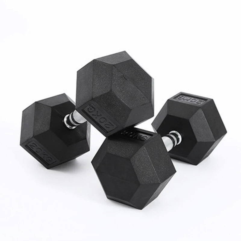 MIYAUP Factory Direct Sales Gym Rubber Coated Hexagonal Dumbbells Home Fitness Training Arm Muscles Environmental Fitness Equipm