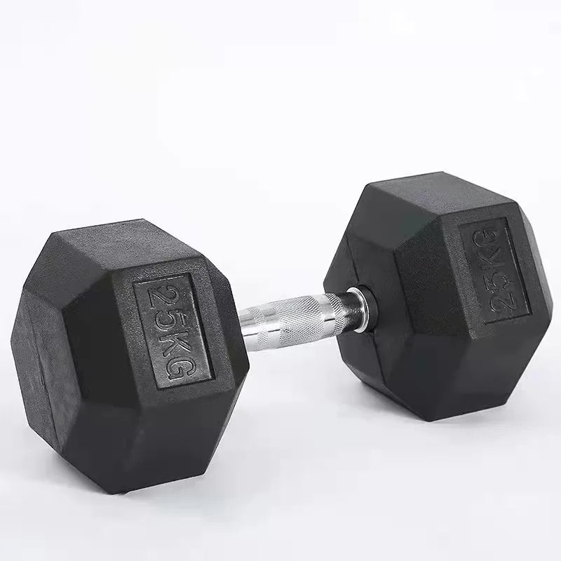 Fitness equipment hex fixed dumbbell men's fitness home gym commercial package glue dumbbell set