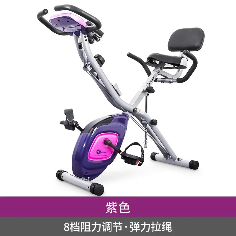 Folding Exercise Bike Magnetic Control Spinning Bike Household Ultra-quiet Small Mini Weight-loss Bicycle Fitness Equipment