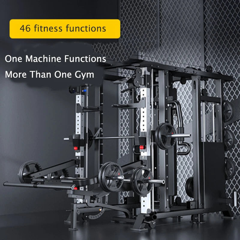 Gantry fitness equipment, commercial Smith machine comprehensive training equipment, multi-functional bird squat and push stand