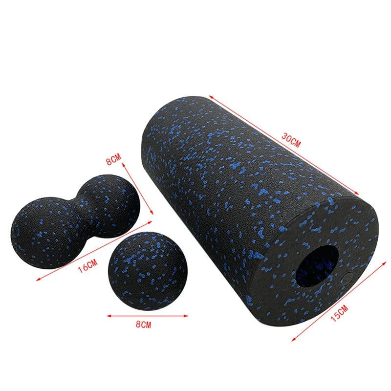 NEW-3PCS Yoga Roller Massage Peanut Ball Set