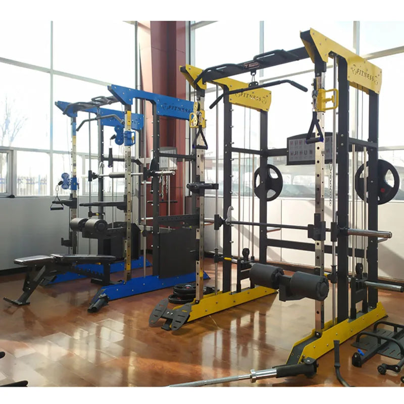 All In One Power Rack Customization Factory Price OEM Service Indoor Multi-Functional Free Weight Gym Equipment  Smith Machine