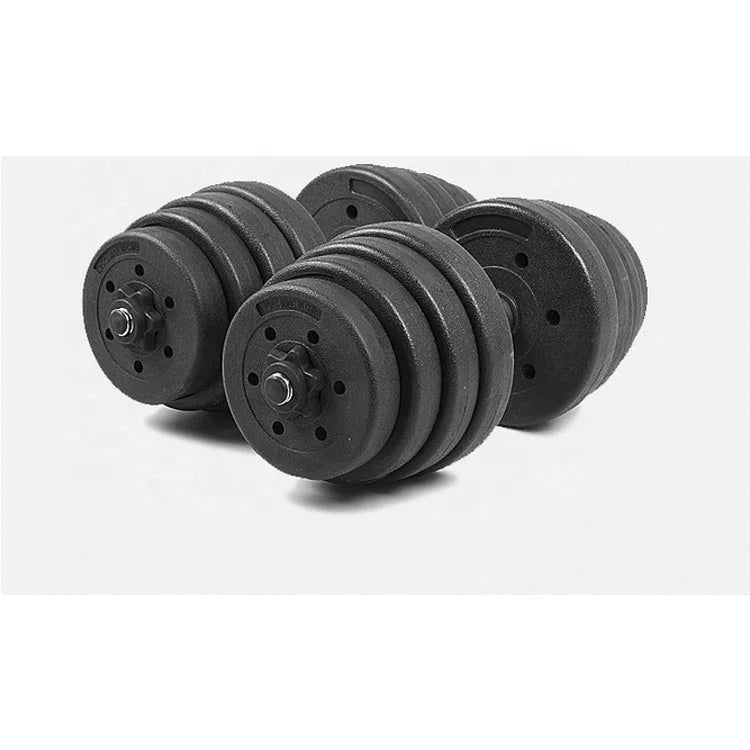 cement dumbbell with PVC bar 10kg 20kg 30kg 40kg for weightlifting sale