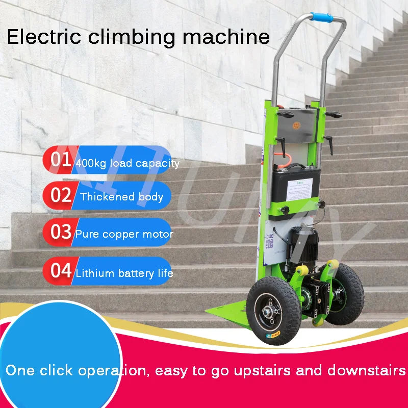 Electric Stair Climber Cart Mobile Tool Cart Stair Up and Down Stair Household Appliances Handling Stair Climbing Vehicle 400KG