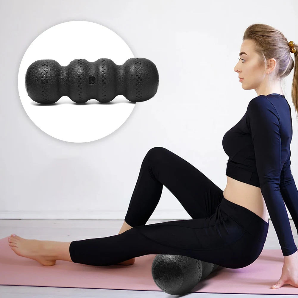 Yoga Foam Roller Wavy-Shape Massage Roller Relax Tight Muscles Peanut Yoga Roller Myofascial Release for Home Gym