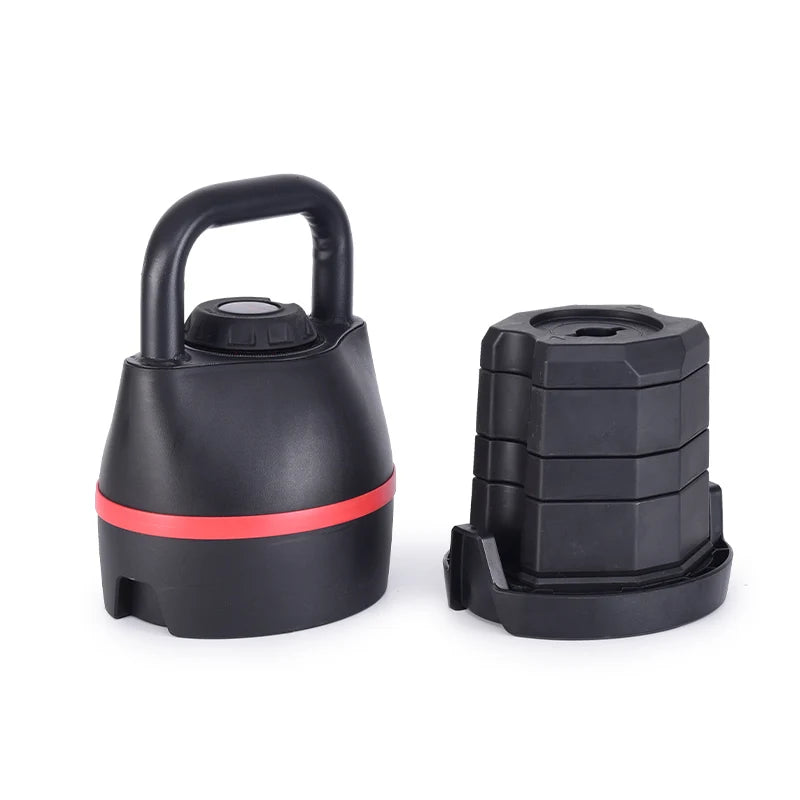 Adjustable Weights Kettlebell Set - Quickly Easy Adjusts 6 Weights(3.5kg-18kg) Ergonomic Kettle Bell