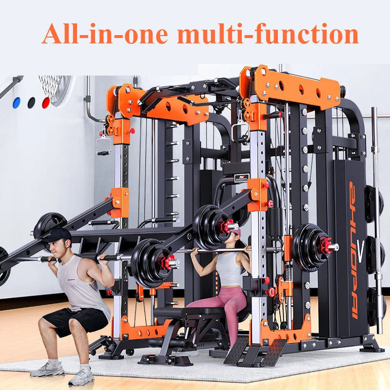 Upgraded Multi-Functional Smith Fitness Rack+140kg Counterweight+Fitness Chair, Door To Door, Seller Pays Tax