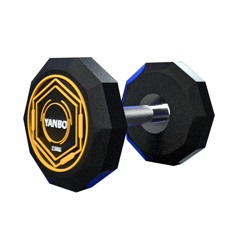 Fixed dumbbell rack, men's fitness home full set combination, small ten sided pure steel dumbbell, 10kg professional sub bell