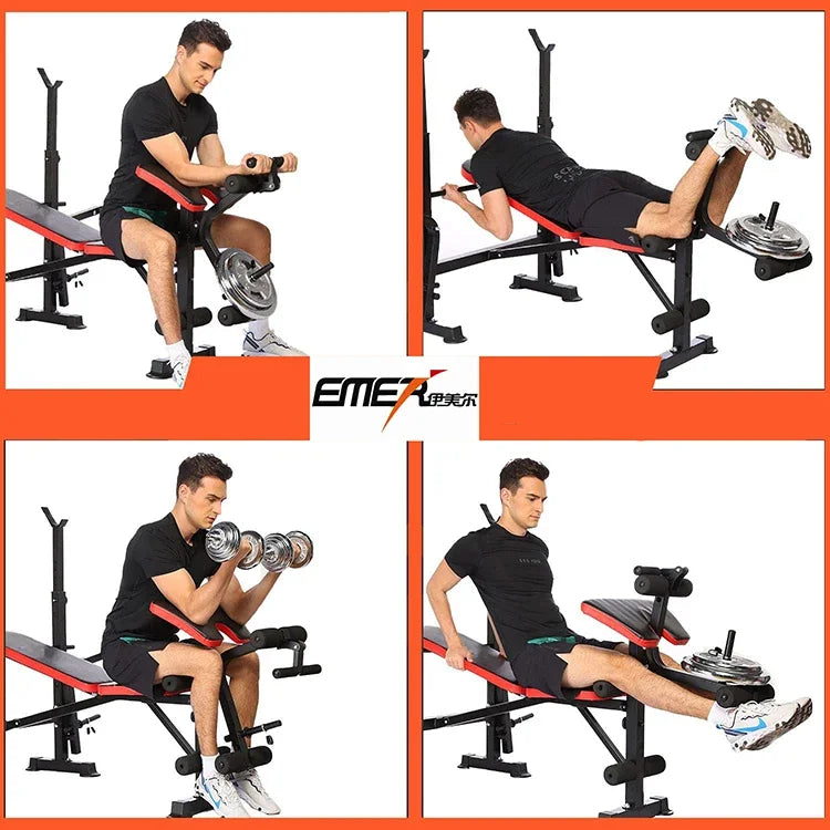 Home Gym Equipment Strength Training Power Rack Weight Lifting Bench with Squat Rack,sit up bench