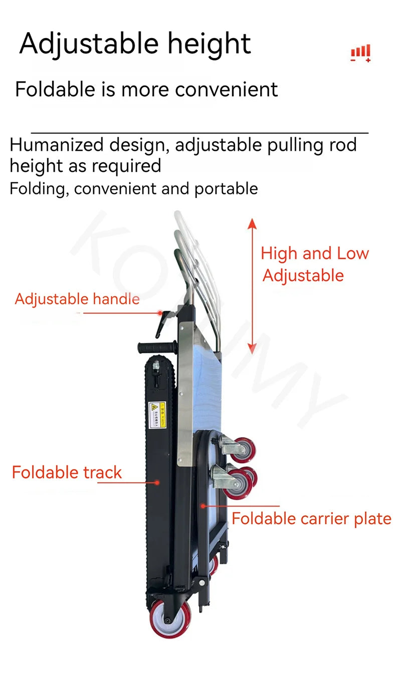 300KG Electric Stair Climbing Car Up and Down Stairs Stair Climbing Machine Folding Hand Trolley