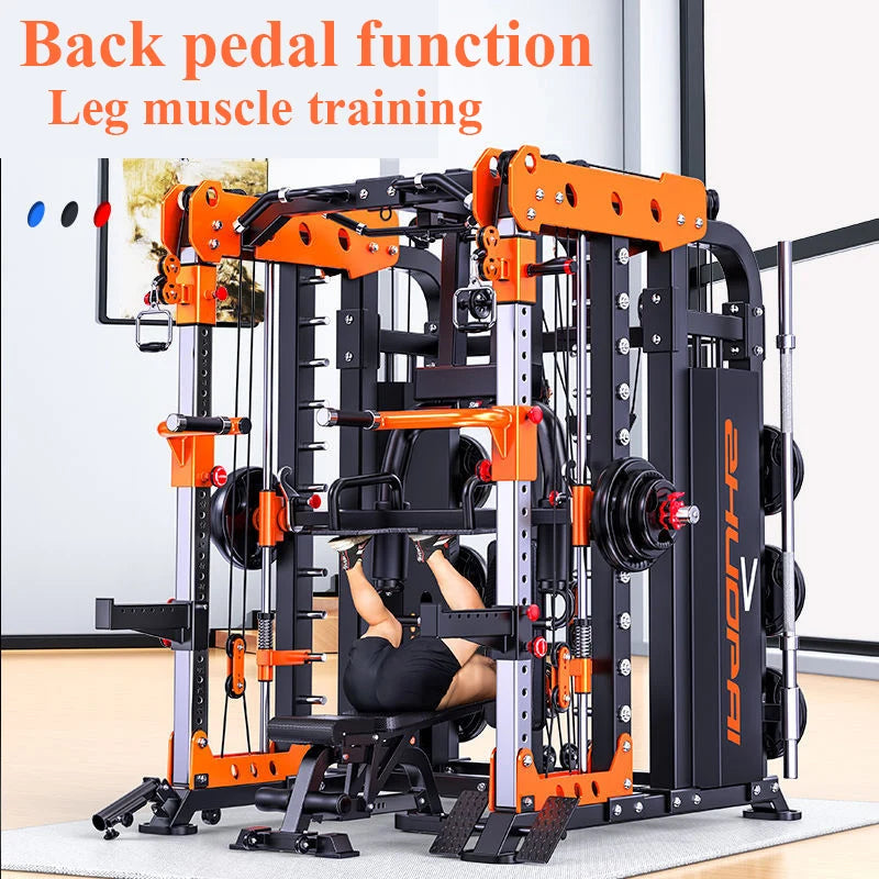 Upgraded Multi-Functional Smith Fitness Rack+140kg Counterweight+Fitness Chair, Door To Door, Seller Pays Tax