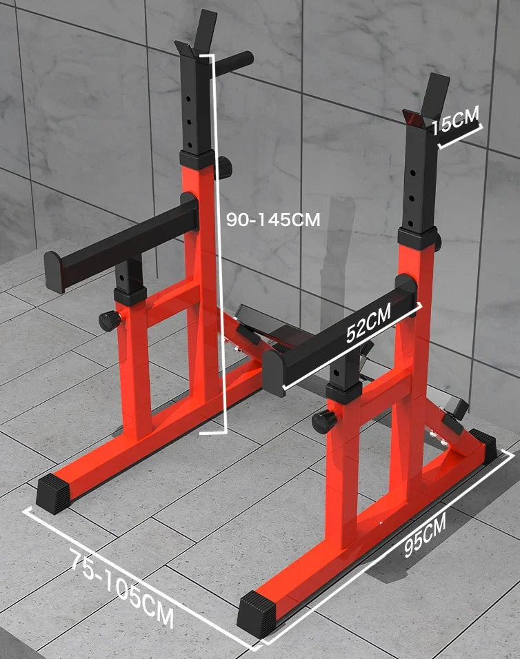 Adjustable One-piece Weightlifting Bed Squat Rack Weightlifting Rack Barbell Rack Can Be Matched with Dumbbell Bench