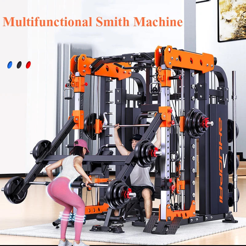 Upgraded Multi-Functional Smith Fitness Rack+140kg Counterweight+Fitness Chair, Door To Door, Seller Pays Tax