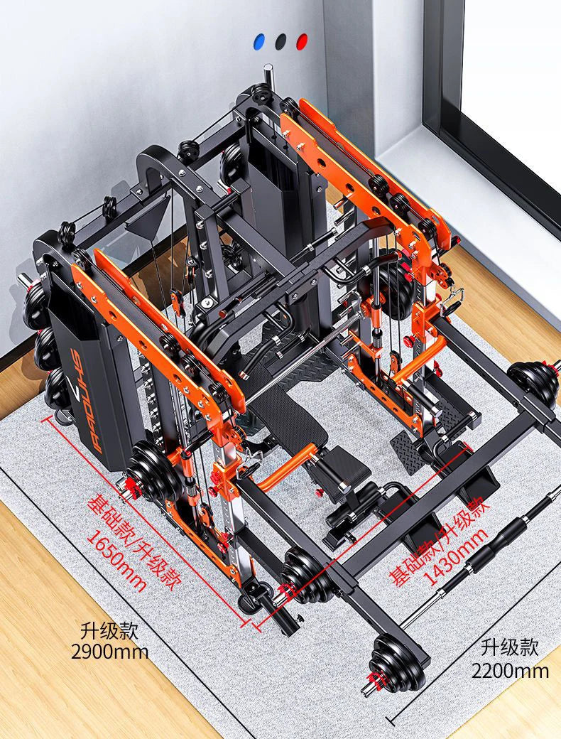 Upgraded Multi-Functional Smith Fitness Rack+140kg Counterweight+Fitness Chair, Door To Door, Seller Pays Tax