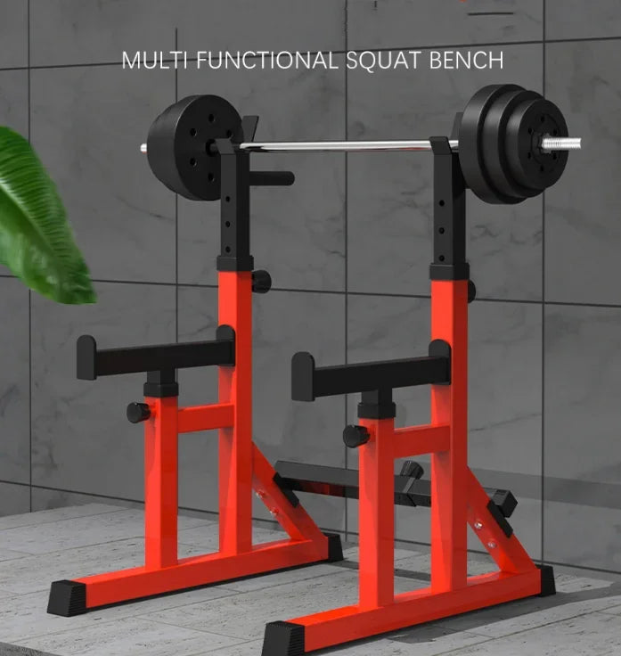 Adjustable One-piece Weightlifting Bed Squat Rack Weightlifting Rack Barbell Rack Can Be Matched with Dumbbell Bench