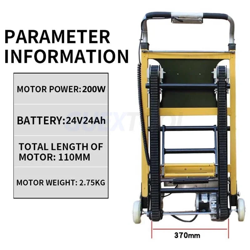 150KG Silent Staircase Machine Electric Climbing Machine Aluminum Alloy Frame Folding Up Down Stairs Portable Transport Vehicle