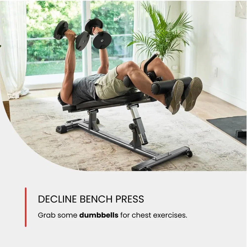 Semi-Commercial Sit-Up Bench For Core Workouts and Decline Bench Press.