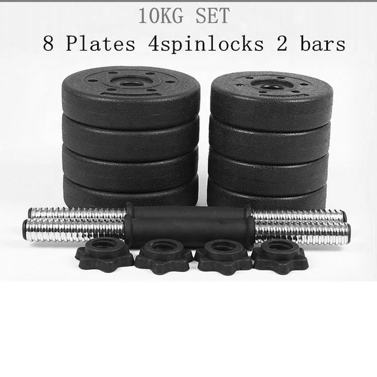 cement dumbbell with PVC bar 10kg 20kg 30kg 40kg for weightlifting sale