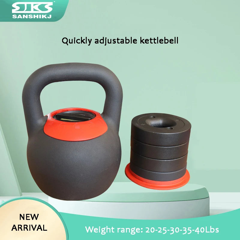 Quick Adjustable Kettlebell Ring, Lifting Dumbbell, Household Hip Lifting Squat, 40Lbs Kettle Bell, New Design