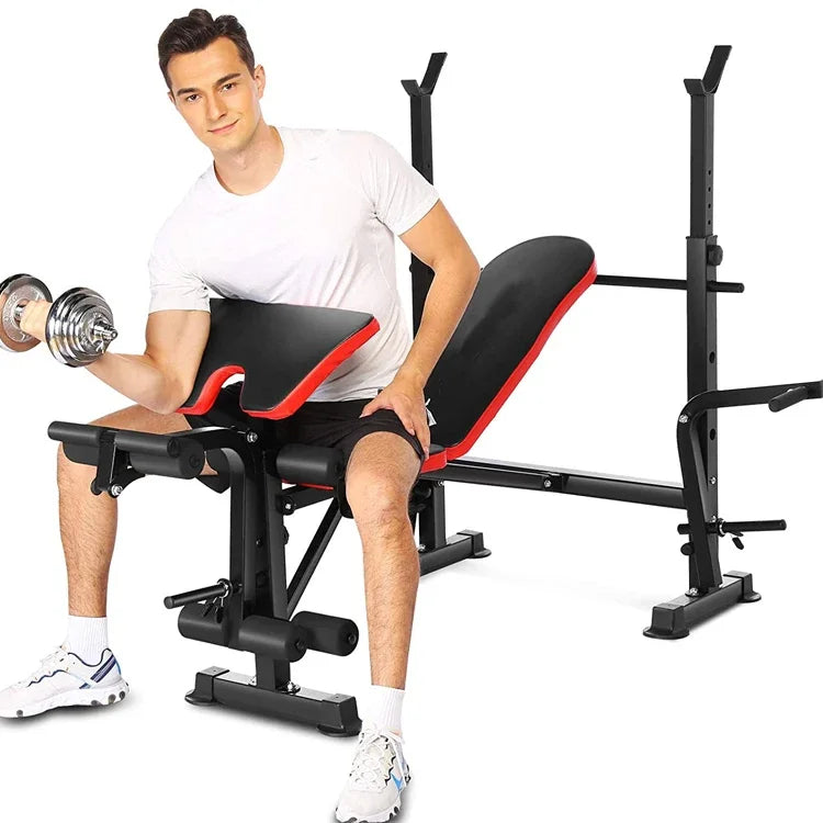 Home Gym Equipment Strength Training Power Rack Weight Lifting Bench with Squat Rack,sit up bench