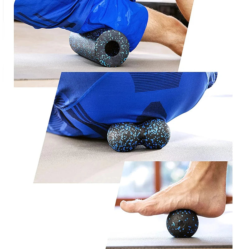 Yoga Roller Massage Ball Set with Carry Bag