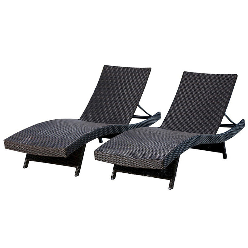 Outdoor Swimming Pool Hot Spring Bath Courtyard Leisure Rattan Deck Chair